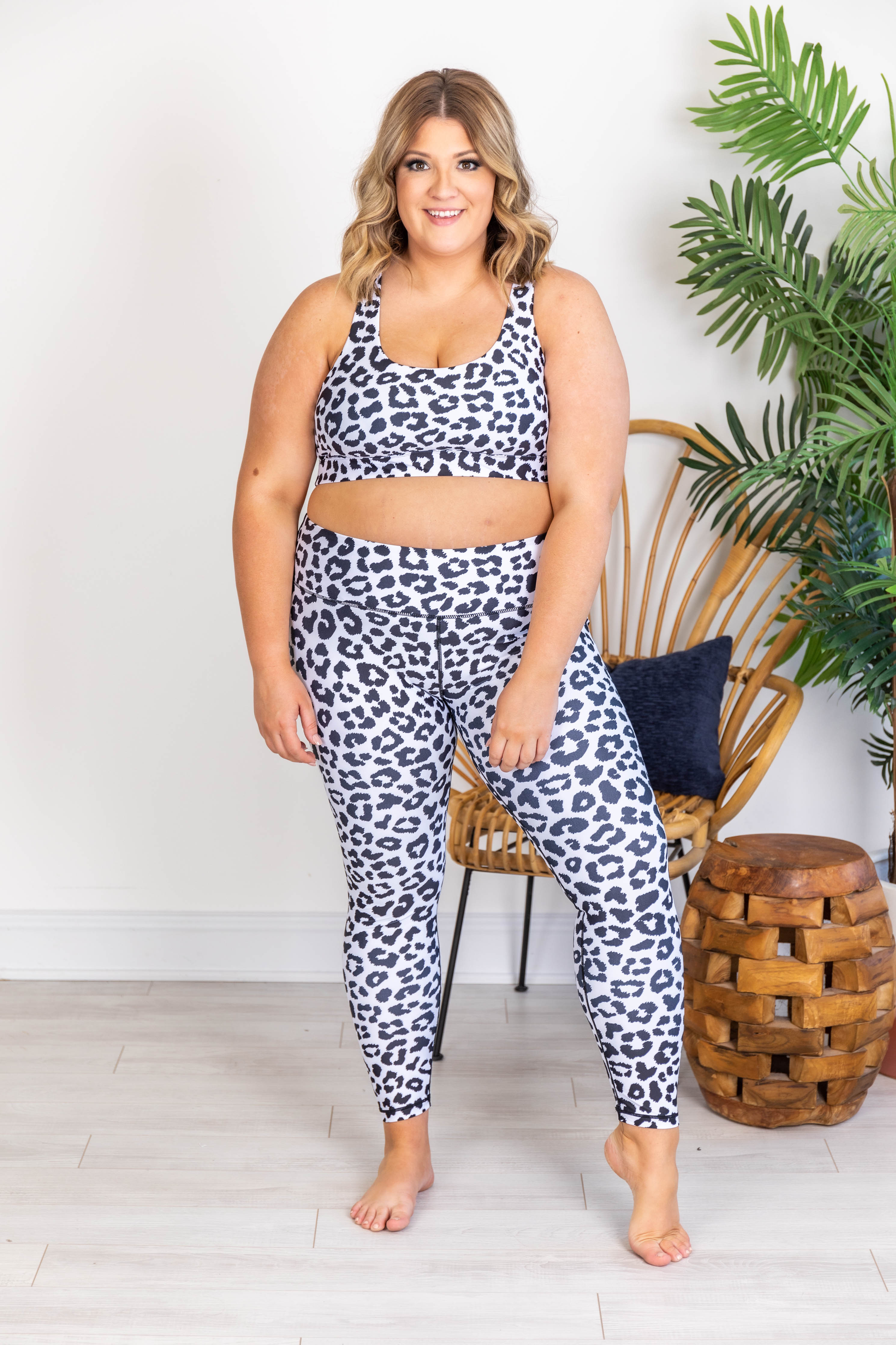 Running After You Animal Print White Sports Bra FINAL SALE