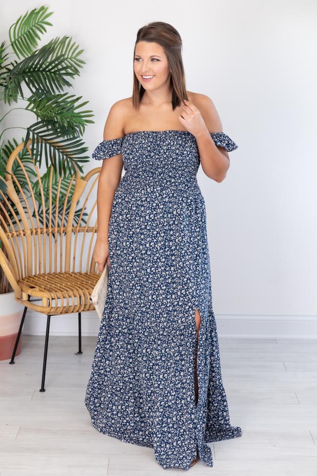 Lovely Afternoon Navy Maxi Dress