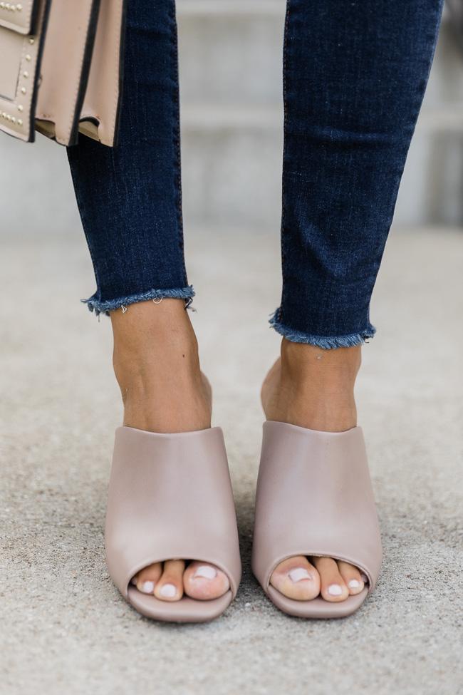 Darcy Taupe Block Heel