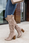 Hadley Beige Tall Suede Knee Boots