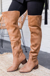 Maureen Brown Tall Suede Boots