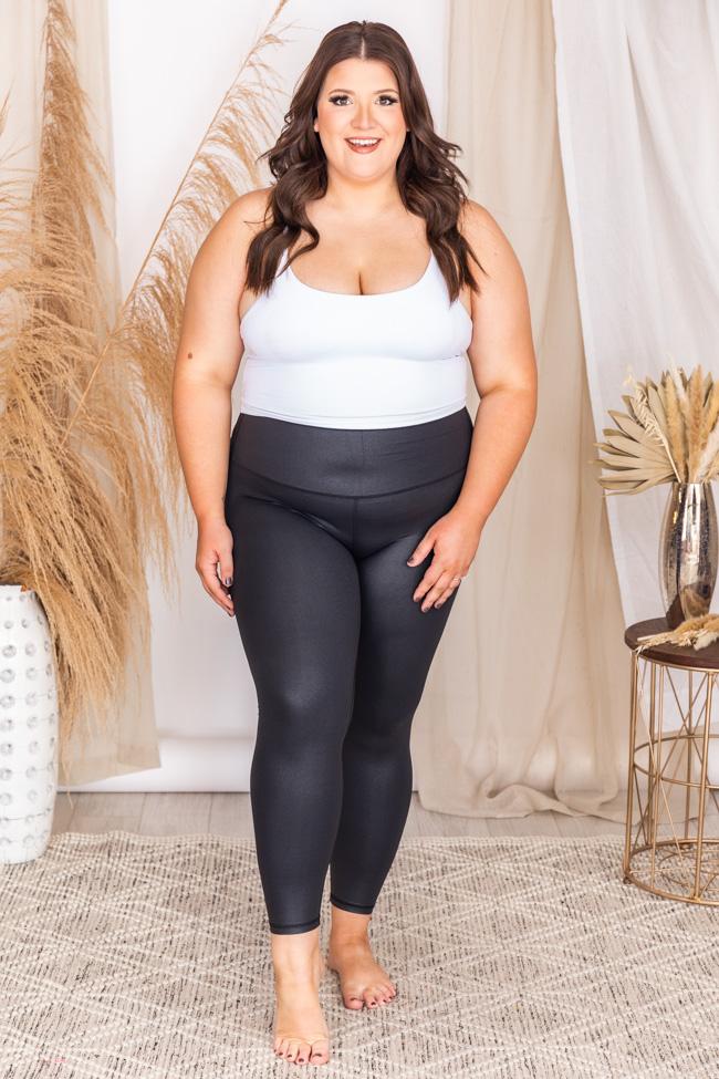 Darling Grace Black Faux Leather Leggings