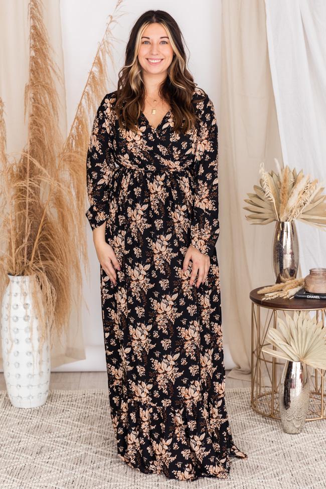 Soundtrack Of Us Black Floral Maxi Dress