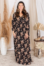 Cargar imagen en el visor de la galería, Soundtrack Of Us Black Floral Maxi Dress
