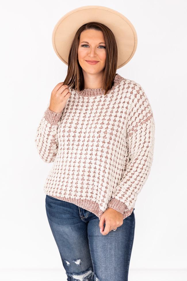 All In For You Tan Chenille Textured Sweater