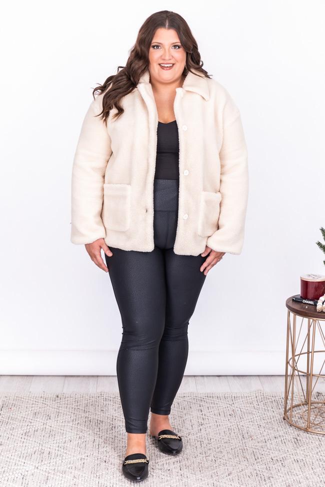 Midnight Plans Cream Teddy Coat