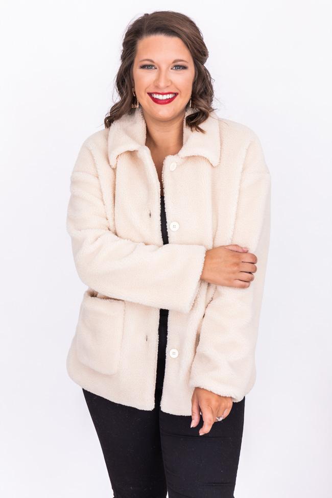 Midnight Plans Cream Teddy Coat