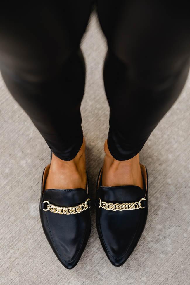 Millie Leather Black Mules