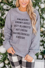 Lataa kuva Galleria-katseluun, Winter Favorites Heather Grey Graphic Sweatshirt
