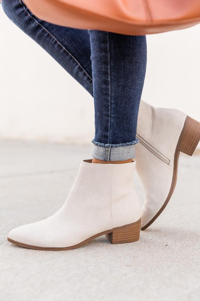 Juno Leather Grey Booties