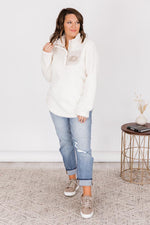 Carregar imagem no visualizador da galeria, All Snowed In Monogram Light Beige Pullover
