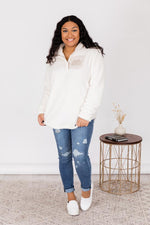 Carregar imagem no visualizador da galeria, All Snowed In Monogram Light Beige Pullover
