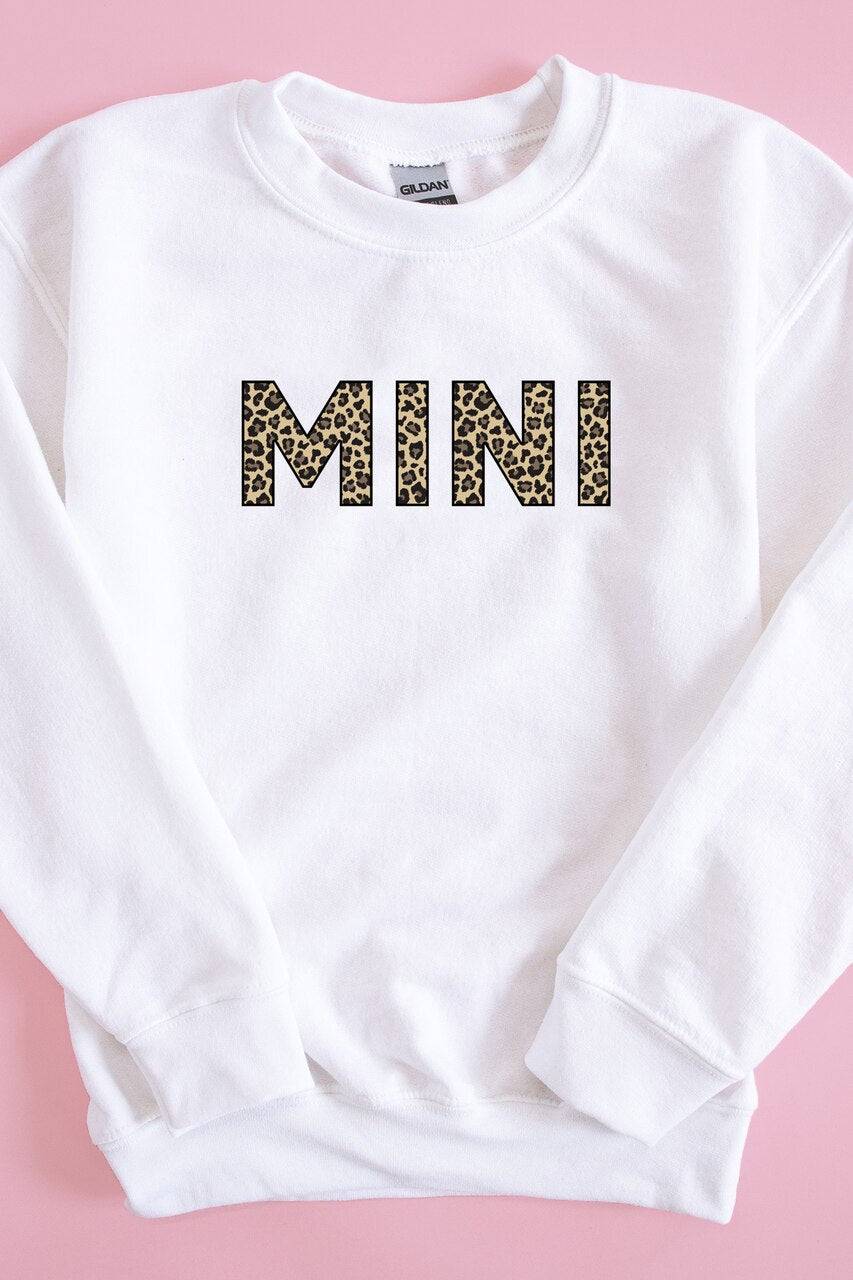 Mini Animal Print Kids Sweatshirt White